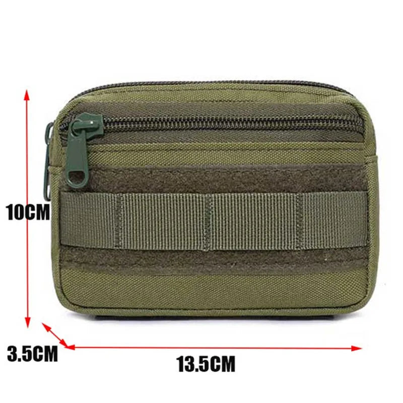 Double Layer EDC Pack Men Tactical Molle Waist Belt Oxford Hip Pouch Fanny Pack Camping Hunting Accessories Utility Bag