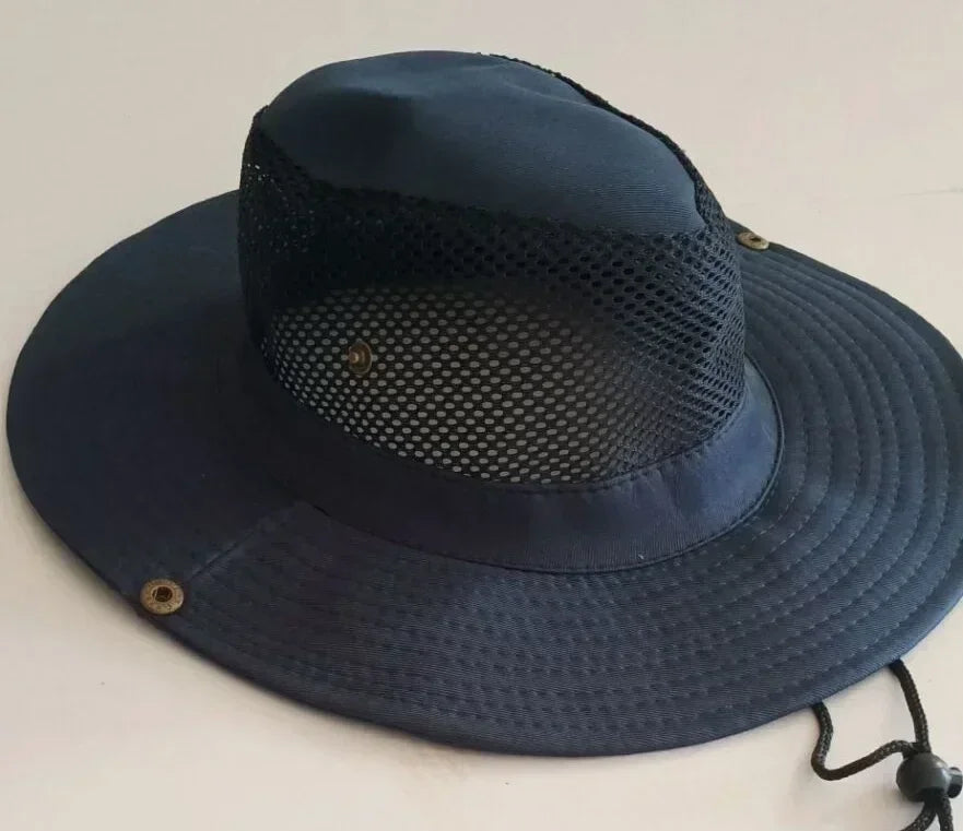 Summer Mesh Fishing Hat Outdoor Breathable Casual Cool Hat Mountaineering Sun Fisherman Hat (7 Colors)