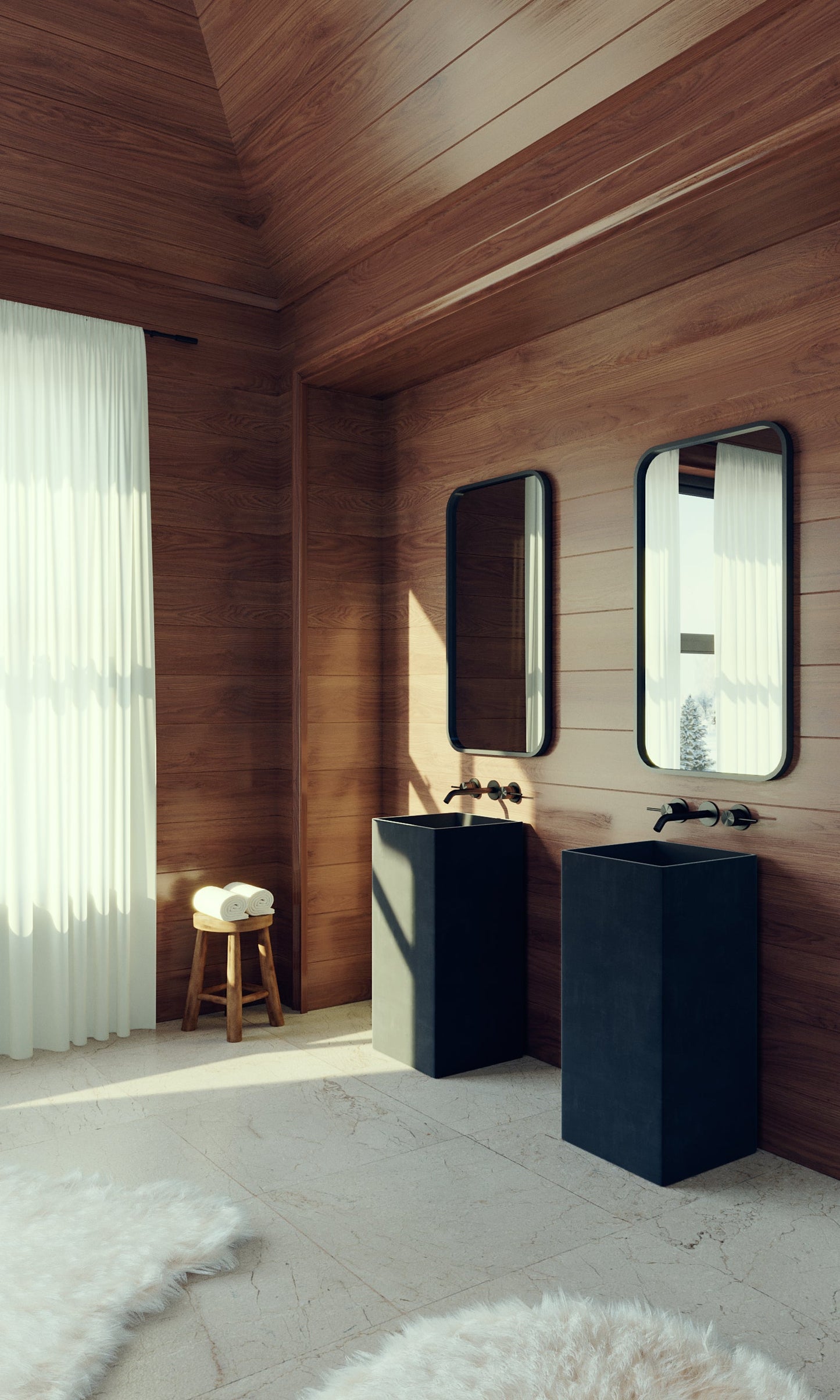 Square Pedestal Sink