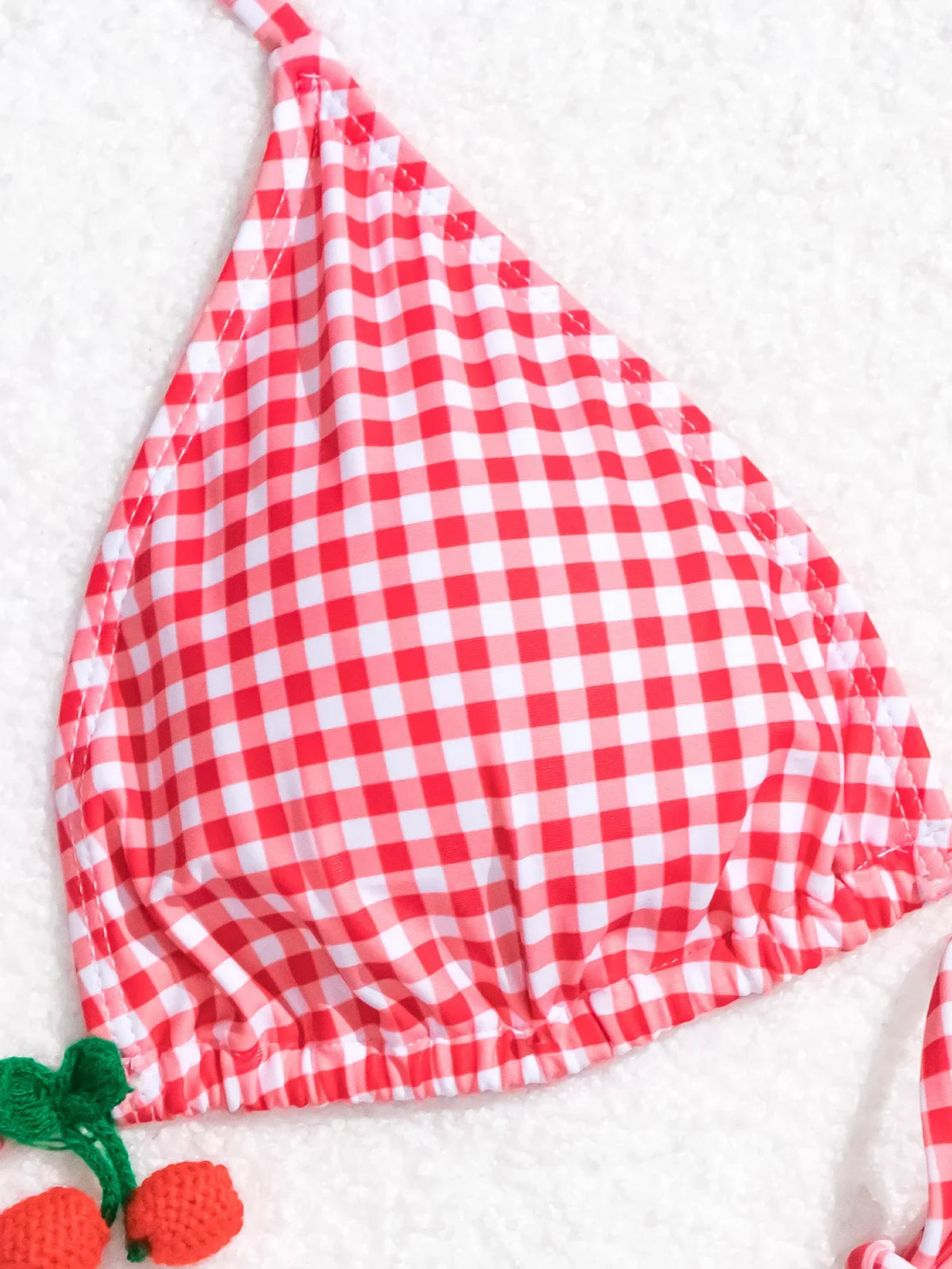 Sexy Micro Bikini 2024 Woman Swimsuit Red Gingham Swimwear Women String Thong Bikinis Set Female Bathing Suit Beach Wear Biquini
