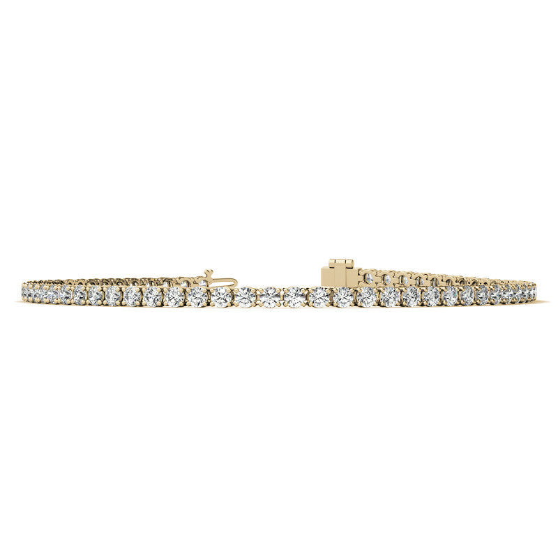 3.50 CTW Lab Grown Diamond Tennis Bracelet in 14kt White/Yellow Gold (G/VS) AGI Certified