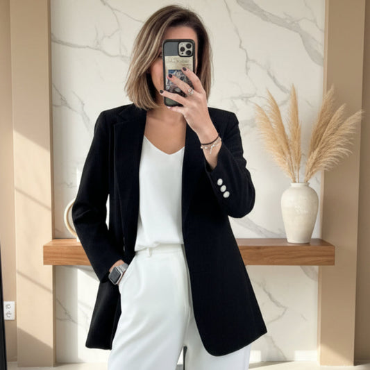 Women's Corduroy Blazer – Slim-Fit Elegant Workwear Jacket