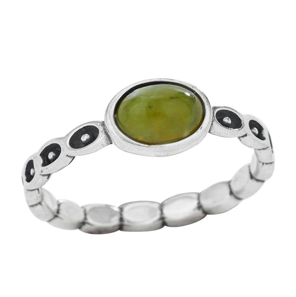 Seaweed Tango Sterling Silver Ring - 6
