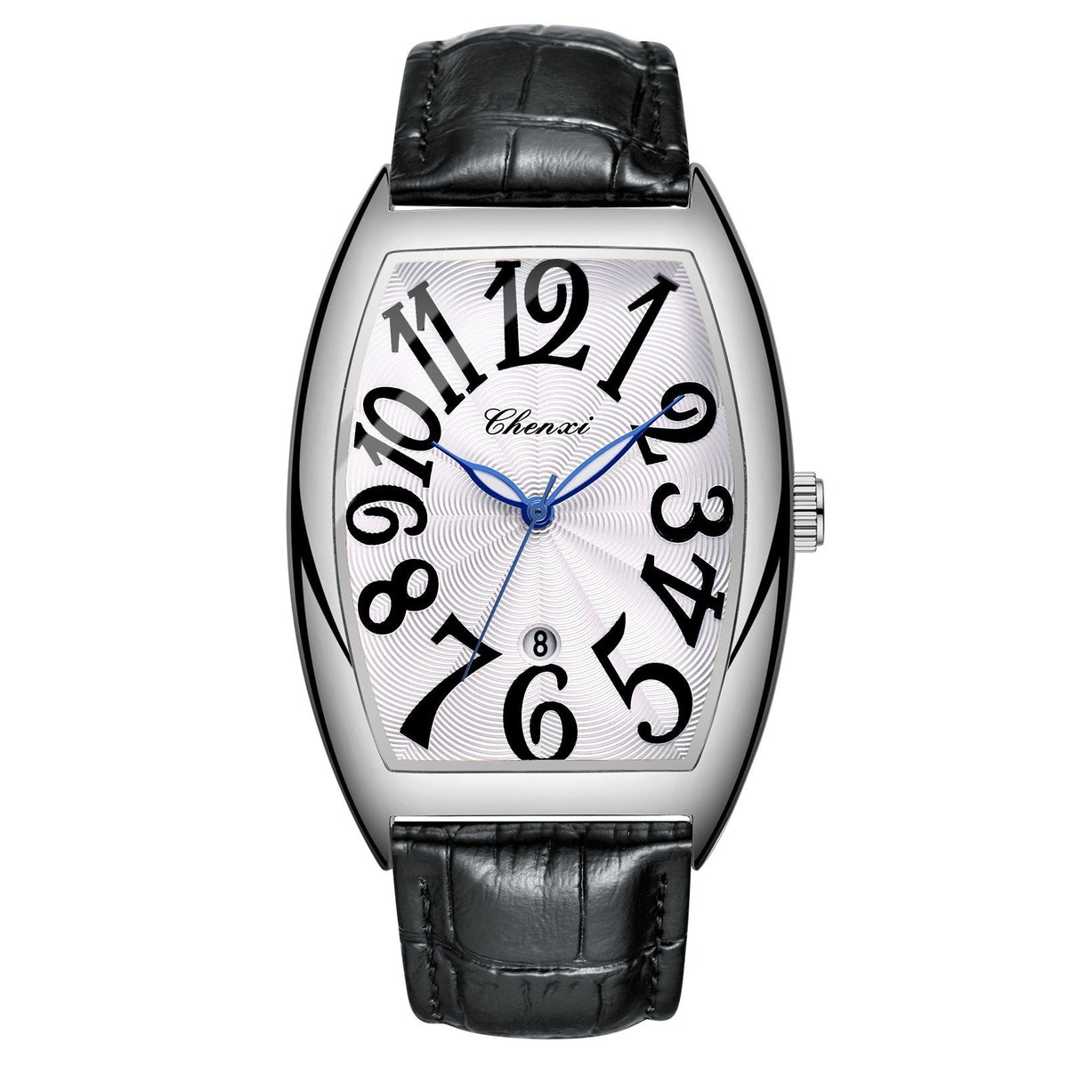 Mens Digital Watch Calendar Casual Leather Belt