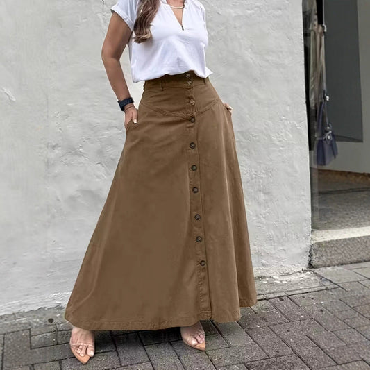 Women's Elegant High-Waist A-Line Skirt