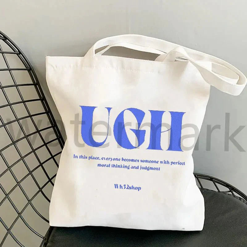 Kpop Tote Bag Aesthetic Shopper Ugh Casual Bag