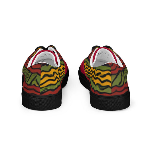 Tribal Lace-Up Canvas Shoes for Men
