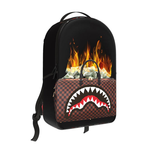 Sprayground Bag Of Money On Fire Backpack B7675