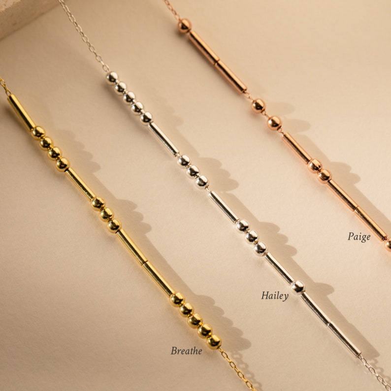 Morse Code Custom Name Necklace