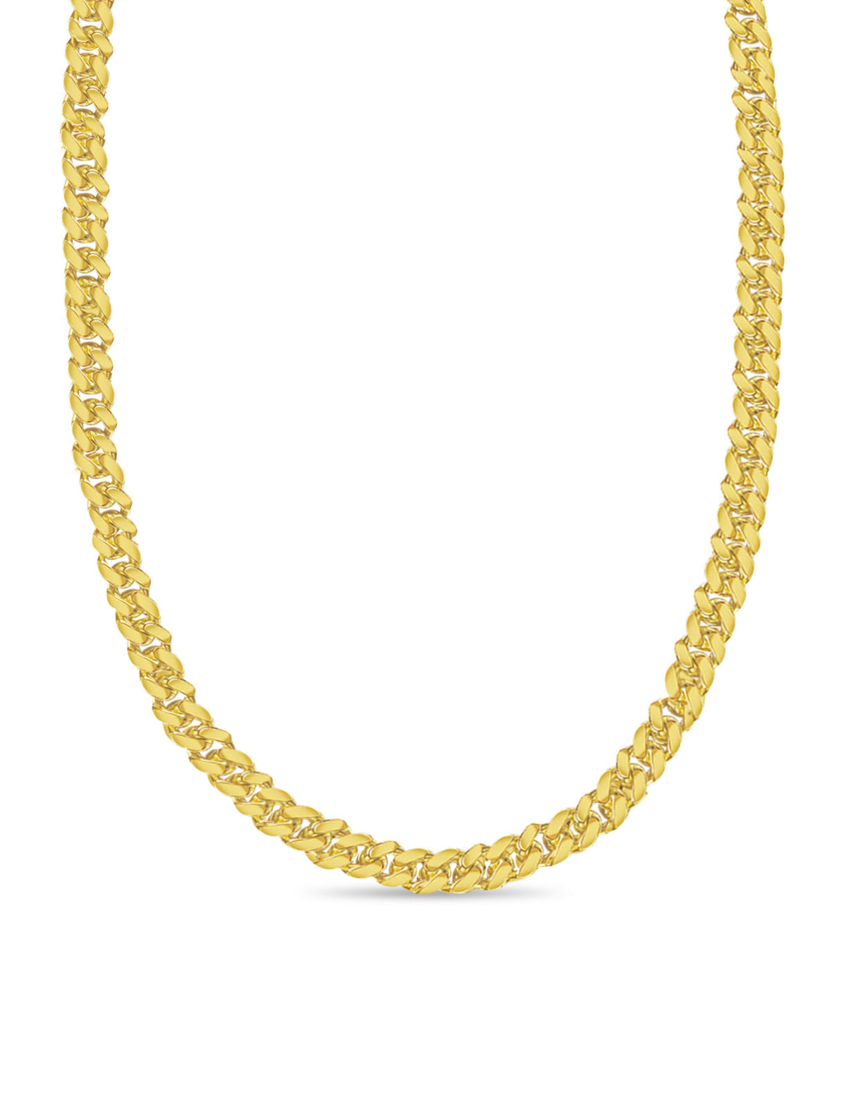 Miami Cuban Solid White/Yellow/Rose Gold Handmade Necklace , 12mm, 16-30 Inch