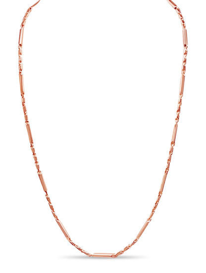 Cylinder Tube Solid White/Yellow/Rose Gold Handmade Necklace , 4mm, 16-30 Inch