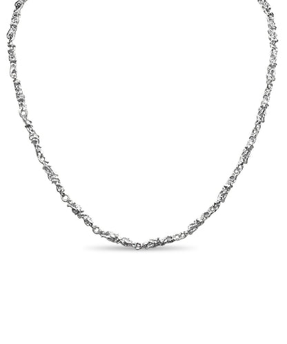 Nugget Solid White/Yellow/Rose Gold Handmade Necklace , 5mm, 16-30 Inch
