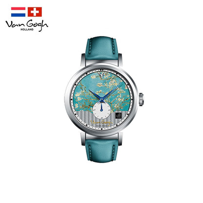Van Gogh Small Seconds Hand Leather Strap Quartz Wrist Women's Watch