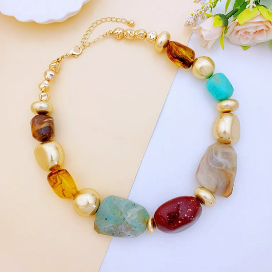 Irregular Acrylic Statement Necklace Collection