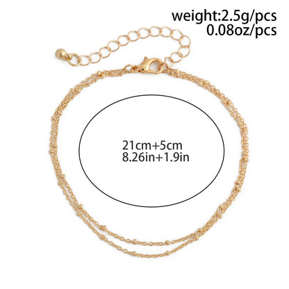 Star-Shaped Butterfly Chain Imitation Pearl Anklet