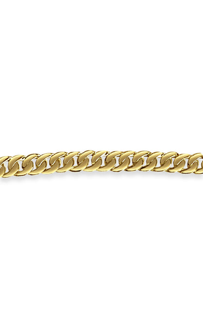 Curb Solid White/Yellow/Rose Gold Handmade Necklace , 10mm, 16-30 Inch