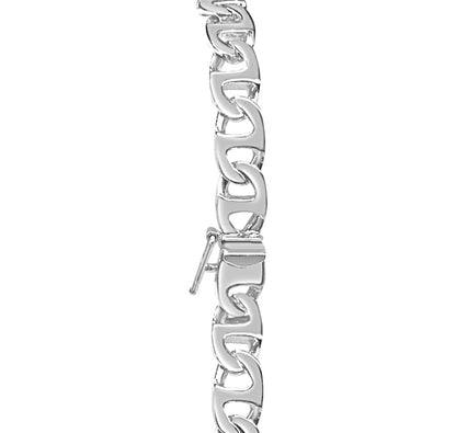 Mariner Solid White/Yellow/Rose Gold Handmade Bracelet , 7mm, 6.5-10 Inch