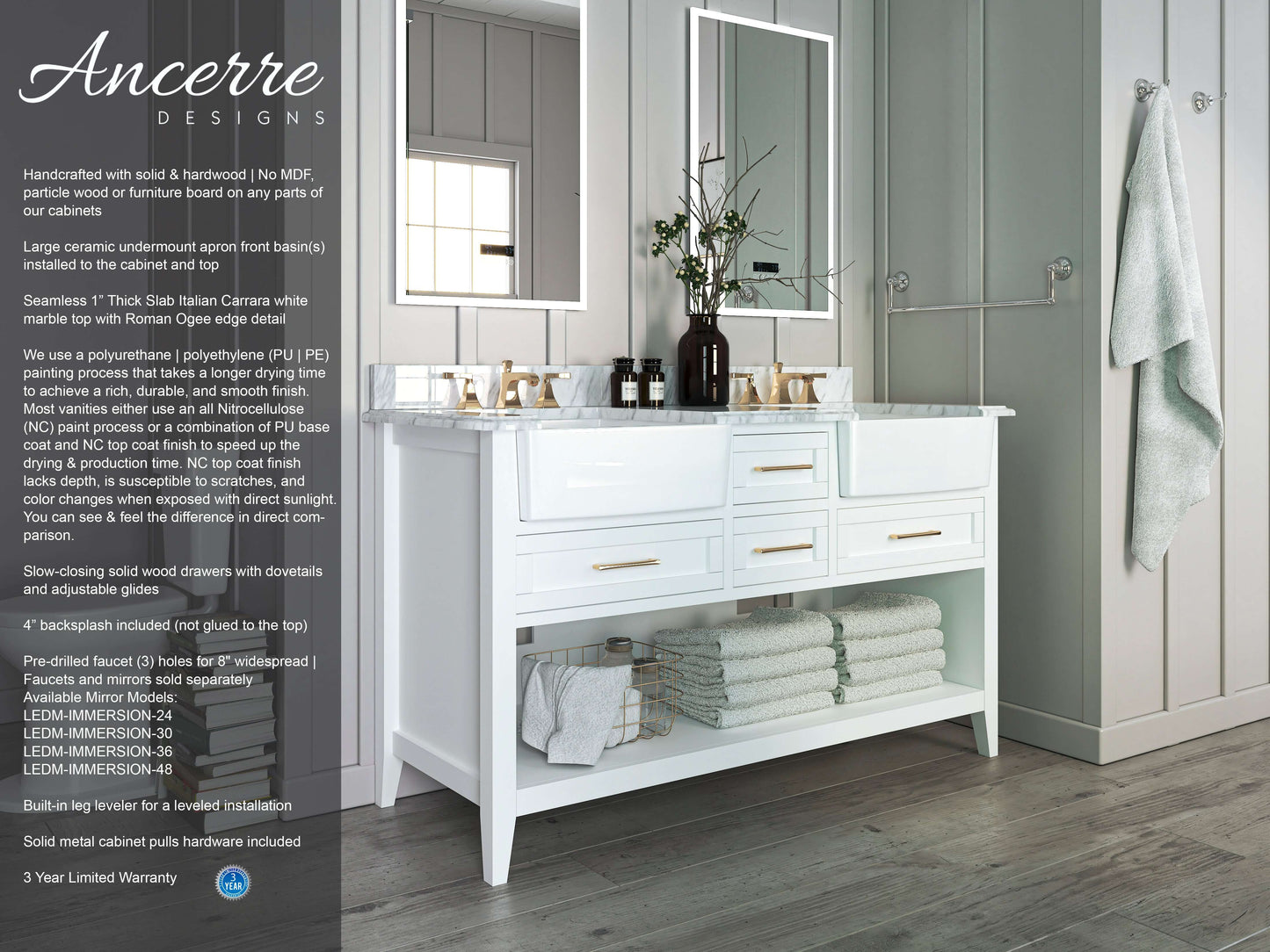 Hayley 60" Bath Vanity Set