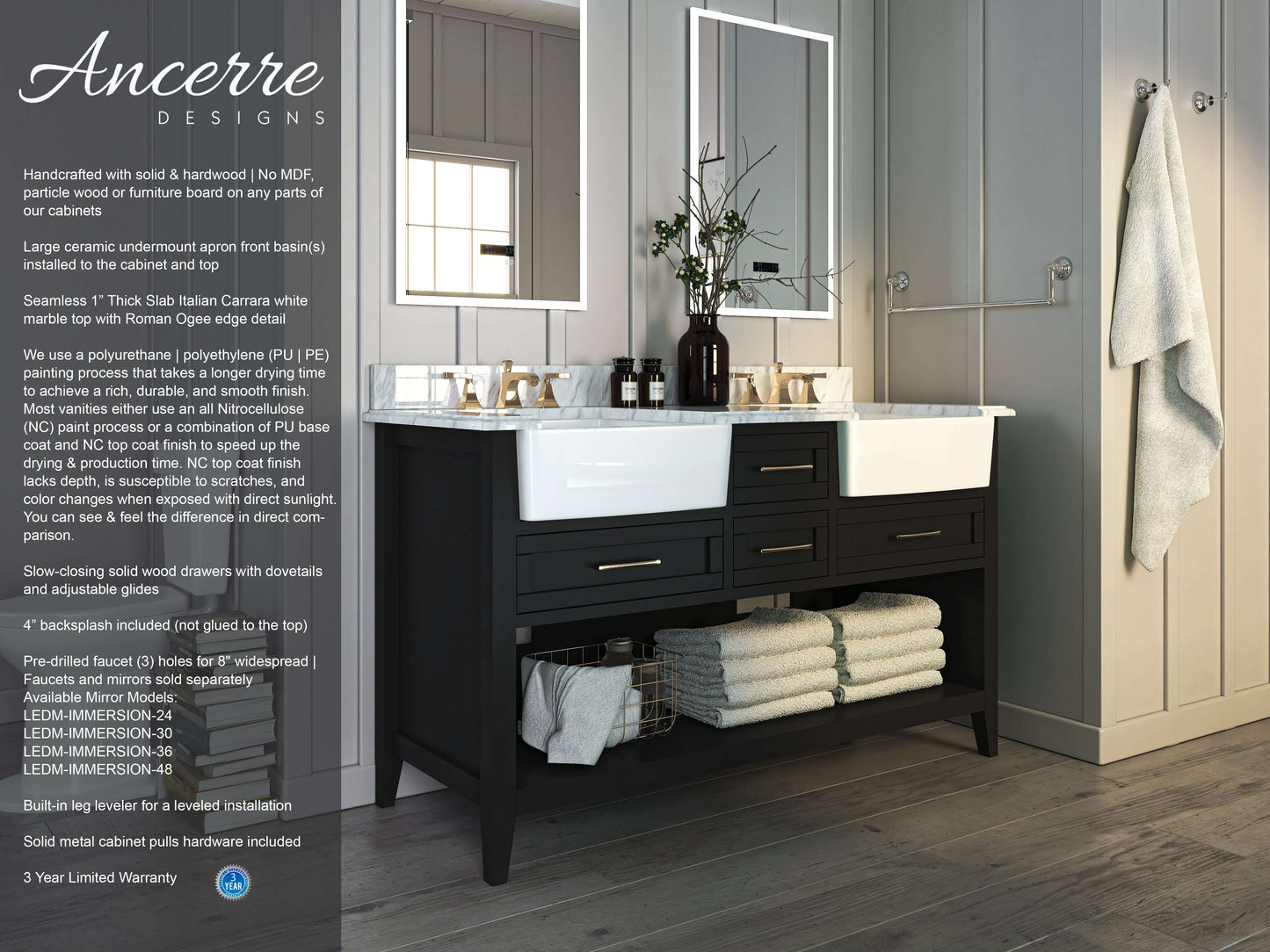 Hayley 60" Bath Vanity Set