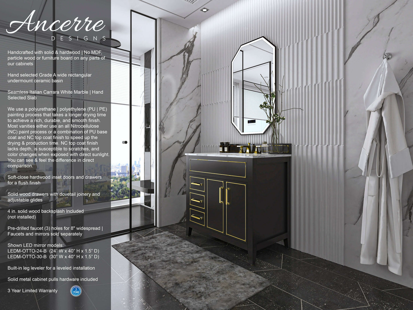 Aspen 36" Bath Vanity Set