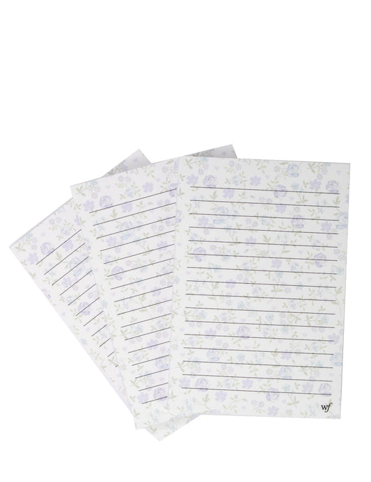 Lilac & Blue Floral Notepad