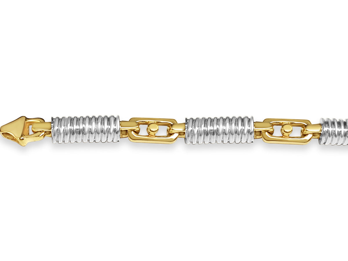 Spiral Tube Solid White/Yellow/Rose Gold Handmade Necklace , 8mm, 16-30 Inch