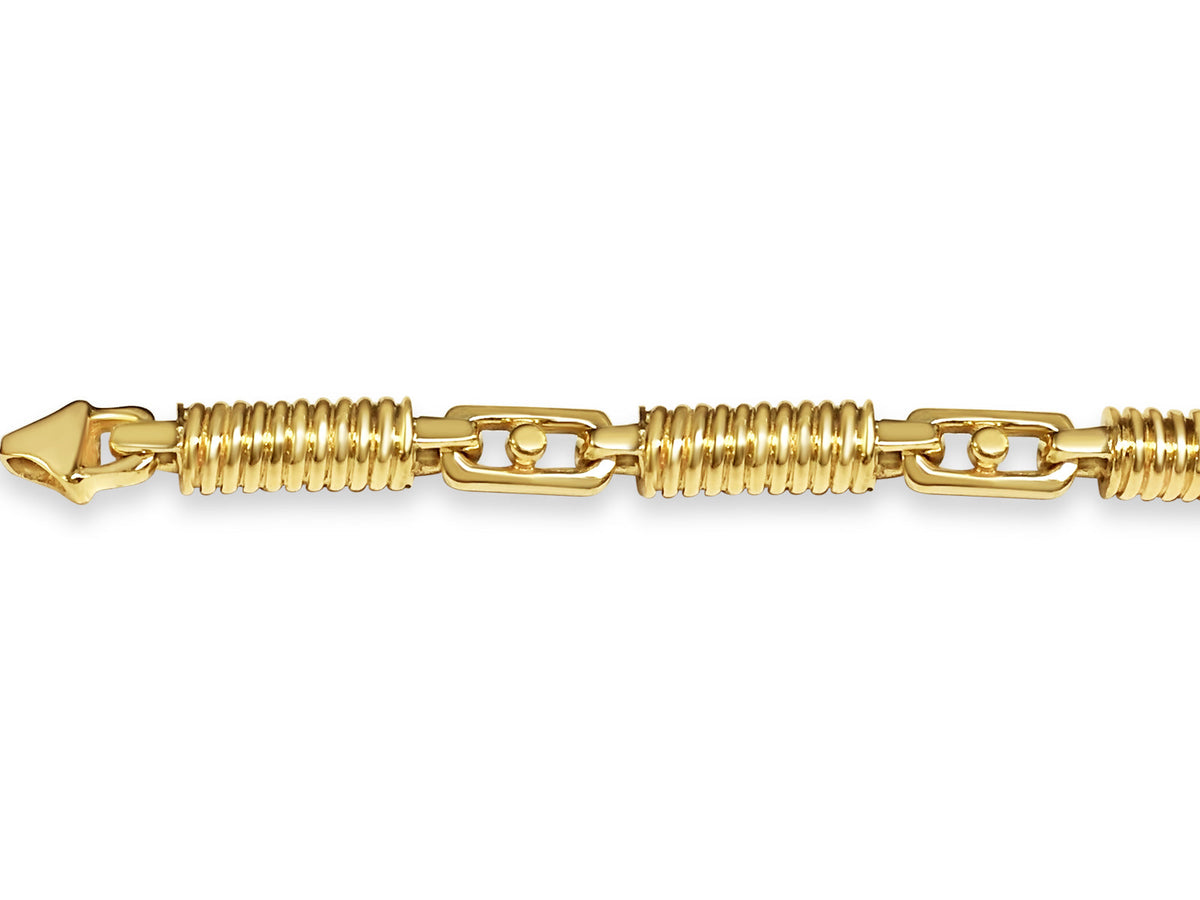 Spiral Tube Solid White/Yellow/Rose Gold Handmade Necklace , 8mm, 16-30 Inch