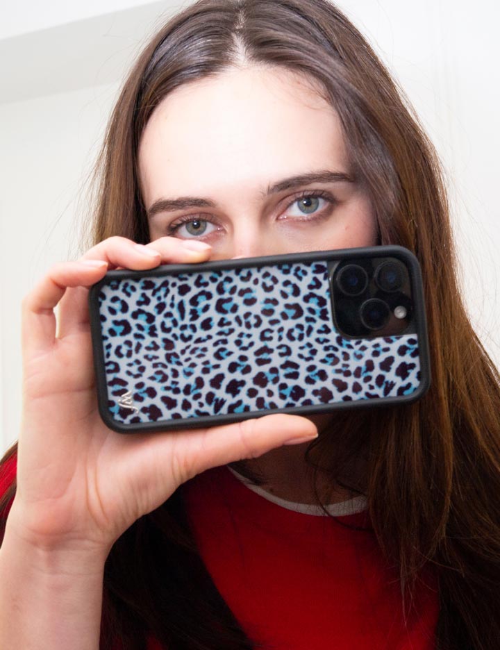Meow | Blue iPhone Case