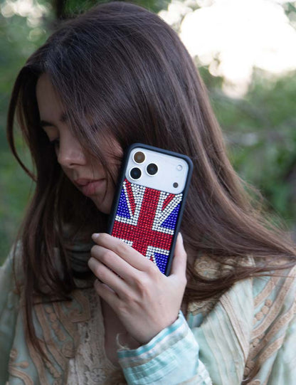 Rhinestone Union Jack iPhone Case