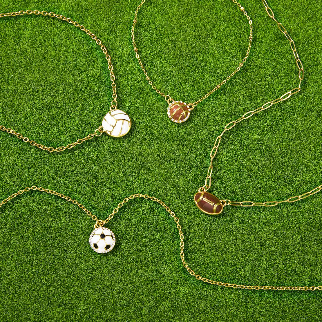 Sports Ball Pendant Necklace Collection