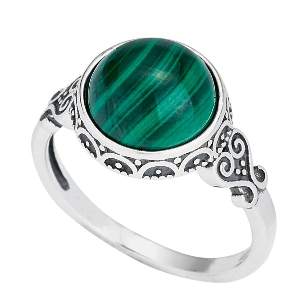 Green Means Go Sterling Silver Malachite Ring