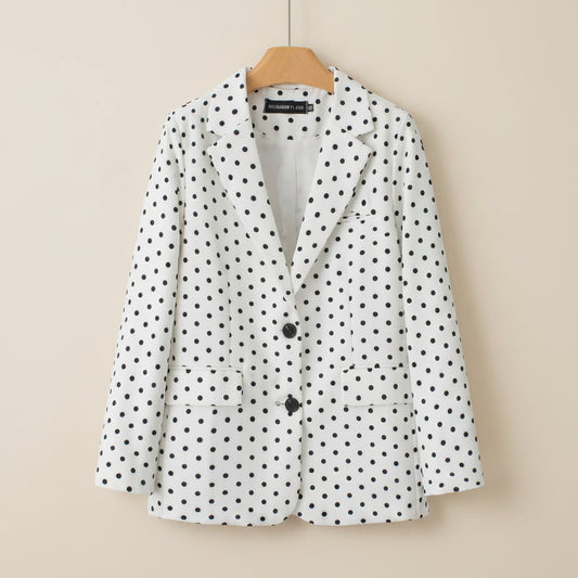 Women's Casual Chic Plaid Coat – Long Sleeve Pocket Jacket