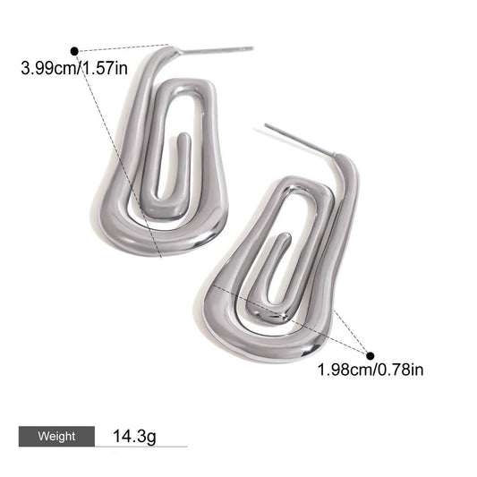 Threaded and hollow design, simple and elegant earrings