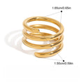 18K gold and titanium steel stacking ring