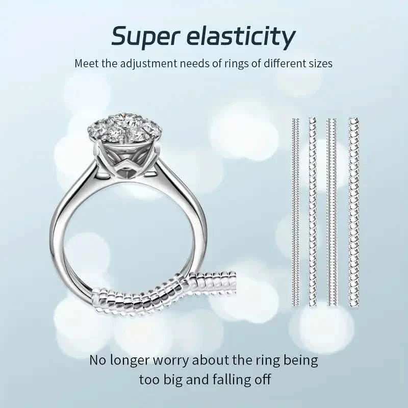 4-Piece Set: Invisible Silicone Ring Size Adjusters – Unisex, Flexible, Minimalist