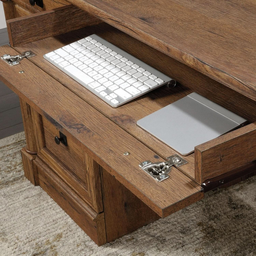 Palladia Executive Desk 65 Inch Vintage Oak Surface
