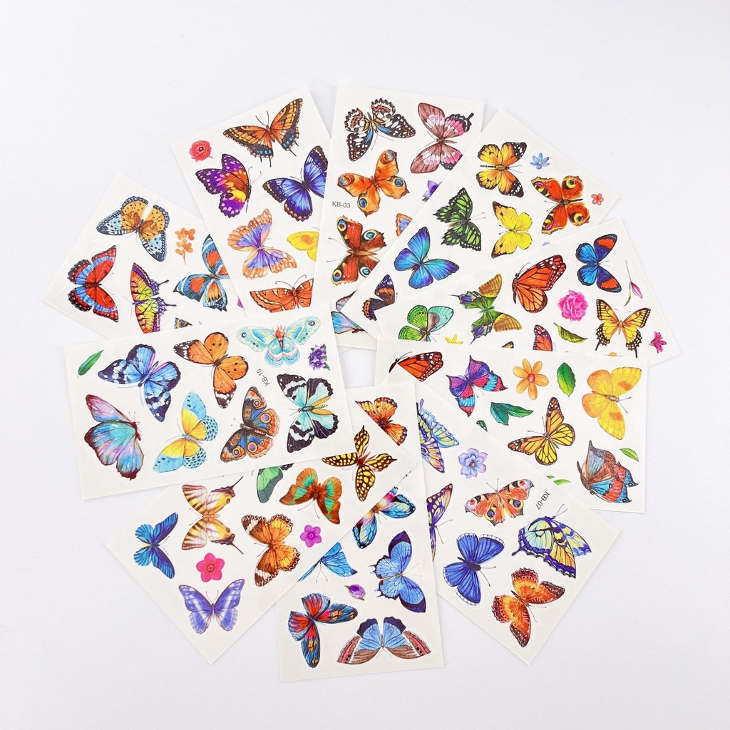 Waterproof Butterfly Tattoos – 10 Sheets for Parties and Events