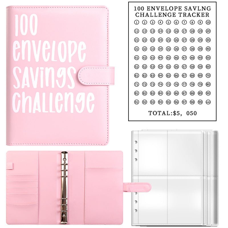 100 Envelope Challenge Binder – Budget Organizer for Cash Saving