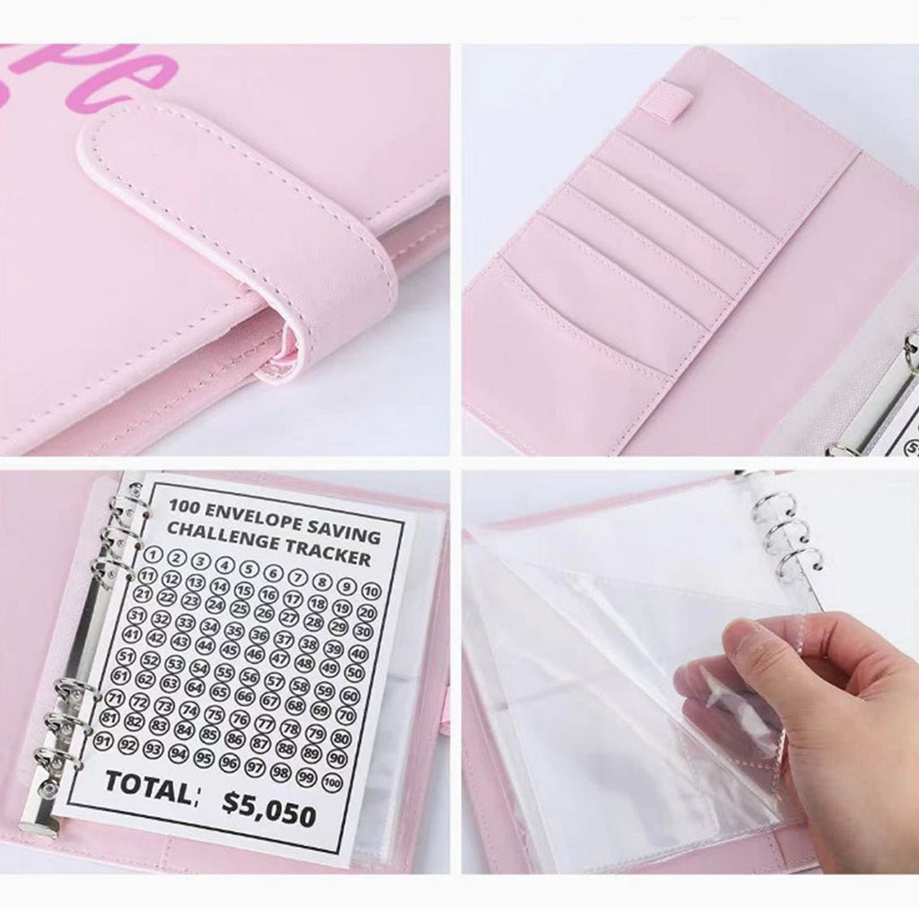 100 Envelope Challenge Binder – Budget Organizer for Cash Saving