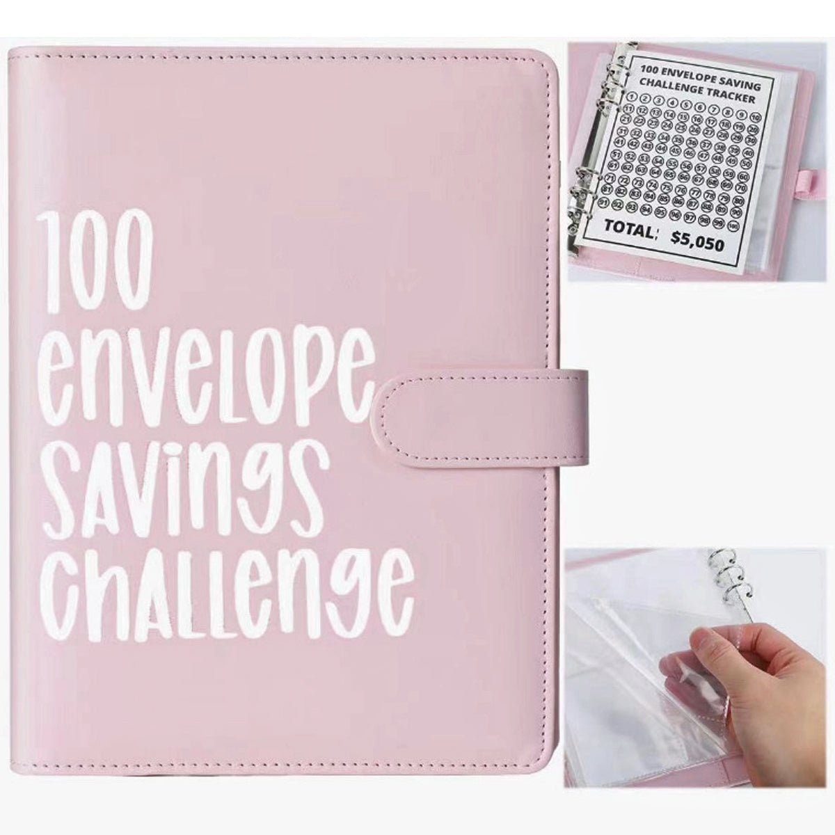 100 Envelope Challenge Binder – Budget Organizer for Cash Saving
