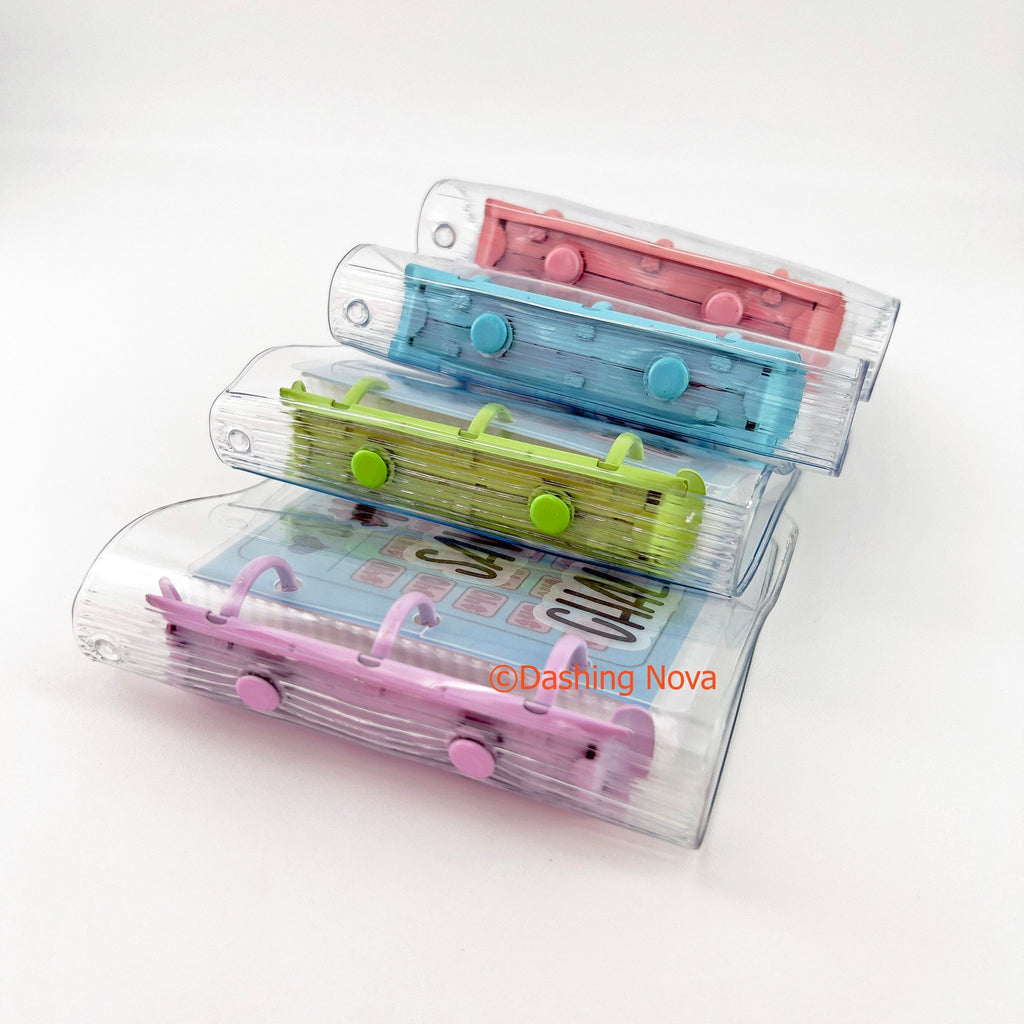 Clear Cover 1000 Dollar Savings Challenge Book 3-Ring PVC Money Saving Binder Personal Finance Budgeting Organizer