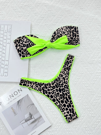 Bikini Women Seperated Swimwear Contrast Color Sexy Swimsuit