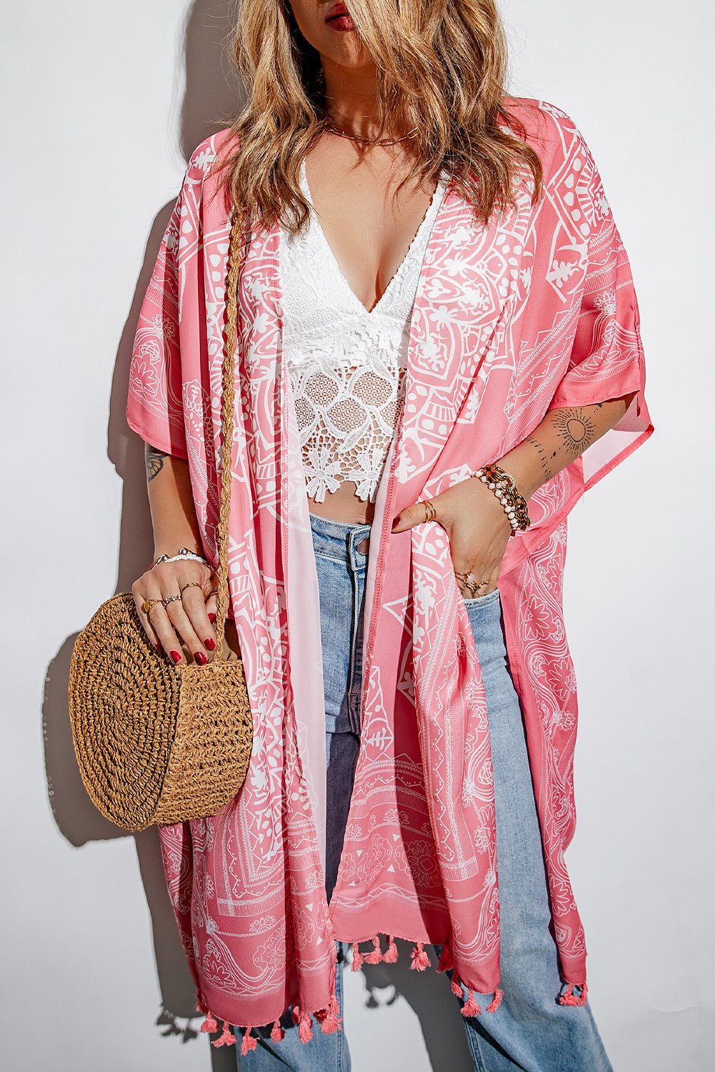 Brown Anja Tassel Kimono