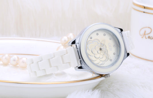 Trendy Fashion Waterproof Ladies Ceramic Watch (See size chart where applicable)