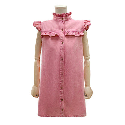 Popular Denim Dress Summer Washed Distressed Dress