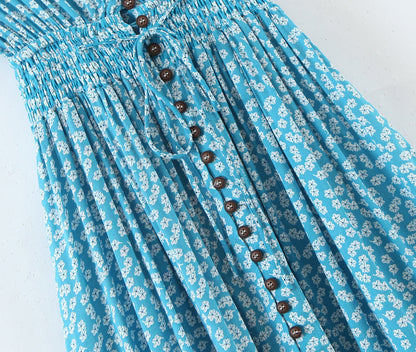 Spring Seaside Vacation Cardigan Lace up Sexy Waist Trimming Long Beach Dress