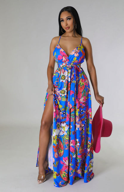 Floral French Women Clothing Summer High Grade Strap Dress