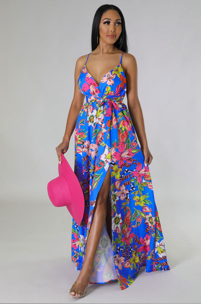 Floral French Women Clothing Summer High Grade Strap Dress