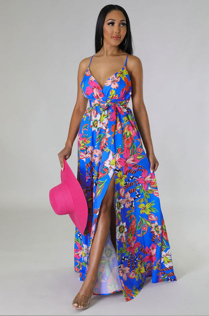 Floral French Women Clothing Summer High Grade Strap Dress