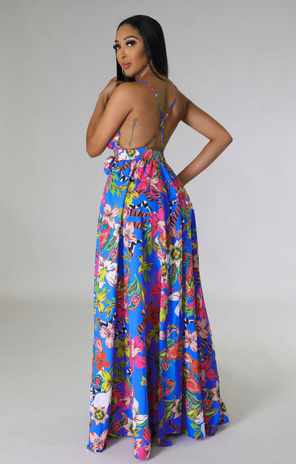 Floral French Women Clothing Summer High Grade Strap Dress